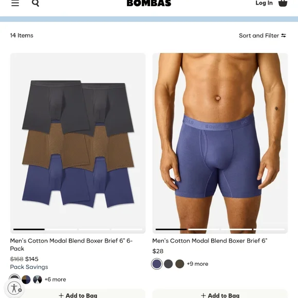 (30)Bombas Men's Underwear 3 Pair All Are Black - Picture 3 of 3